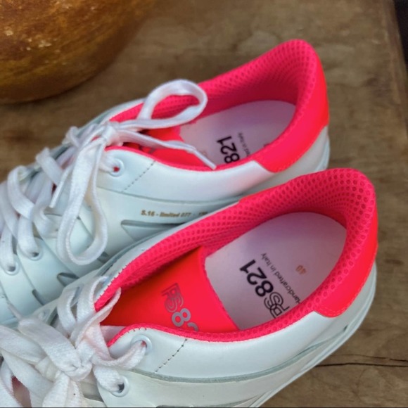 NEW PS821‎ Mens Pink Neon Leather Alpha Italy Sneaker size US 7  /40 main image 6